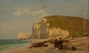 Pecheurs Sur La Plage D'etretat