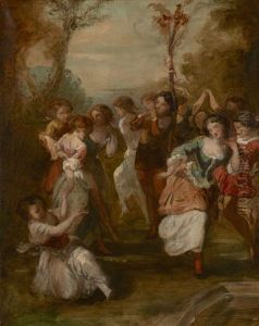 La Danse De L'arbre De Mai by Camille Joseph Etienne Roqueplan