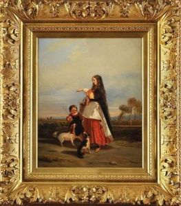 La Recompense by Camille Joseph Etienne Roqueplan