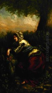Femme Sur Un Talus by Camille Joseph Etienne Roqueplan
