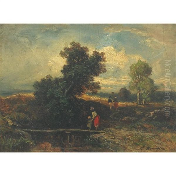 Mother And Child On A Bridge - view 1