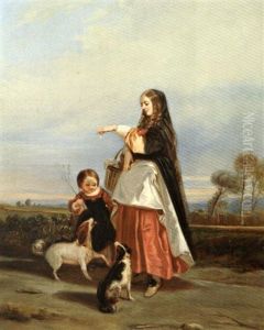 La Recompense by Camille Joseph Etienne Roqueplan