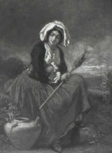 Une Jeune Paysane by Camille Joseph Etienne Roqueplan