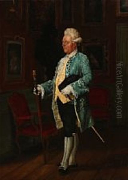 Standing Male Dressed In A Costume From A Comedy By Holberg - view 1