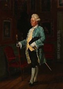 Standing Male Dressed In A Costume From A Comedy By Holberg