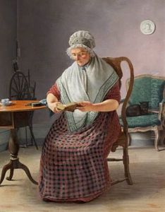 En Gammel Kone, Som Laeser I En Bog by Martinus Christian Wesseltoft Rorbye