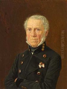 Portraet Af Justitsrad, Toldskriver Christian Frederik Schiott Med Dannebrogsordenens (+ Potraet Af Dennes Hustru Johanne Charlotte; Pair)