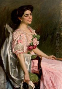 Retrato De Dama by Fabian De La Rosa