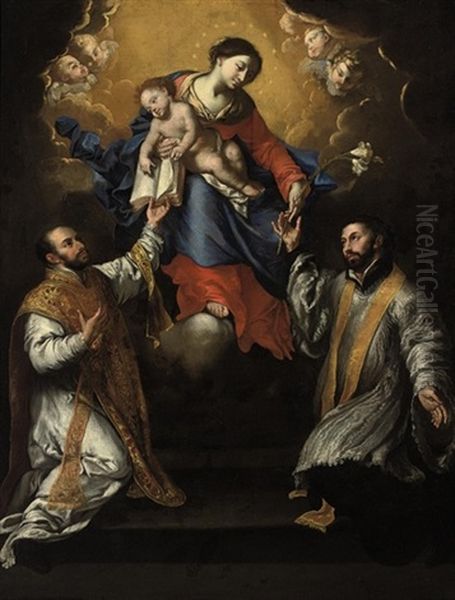 The Madonna And Child In Glory With Saints Ignatius Of Loyola And Xavier - view 1