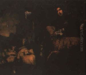 Landscape With A Shepherd And His Flock Of Sheep