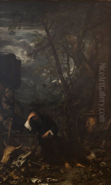 Democritus In Meditation - view 1
