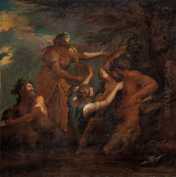 Satyrs Carousing With Maidens - view 1
