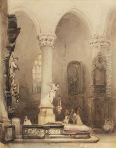 Figures In A Church Interior