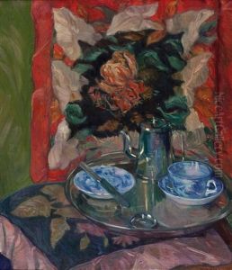 Stillleben Mit Fruhstuckstablett by Walter Alfred Rosam