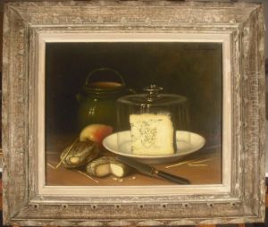 Nature Morte A La Cruche Verte A La Poire Et Aux Fromages by Ernst Bosch
