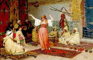 A Harem Scene by Giulio Rosati