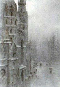 Blick Auf Die Heidenturme (stephansplatz, Wien) by Ludwig Roesch