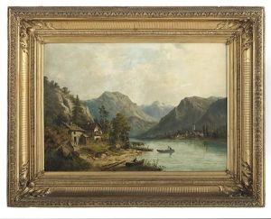 Alpine Village Scene