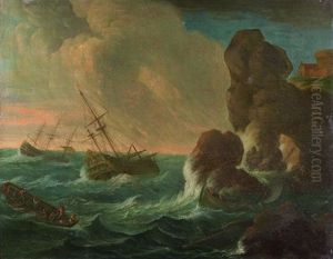 Marine Par Gros Temps by Jean Baptiste de la Rose