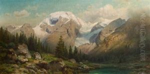 Blick Auf Die Ortlergruppe In Sudtirol