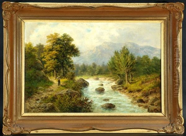 Bauer Am Wildbach Im Gebirge - view 1