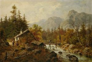 Partie Am Donatiberg In Der Steiermark by Julius Rose