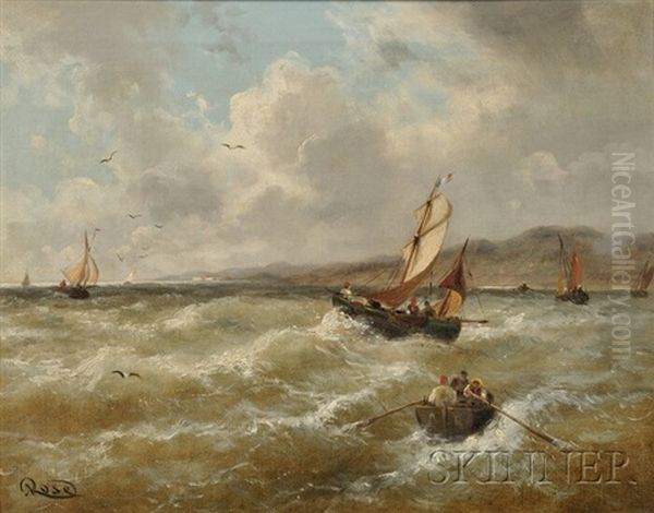 Fisherboats Near Ragusa, Dalmatia - view 1