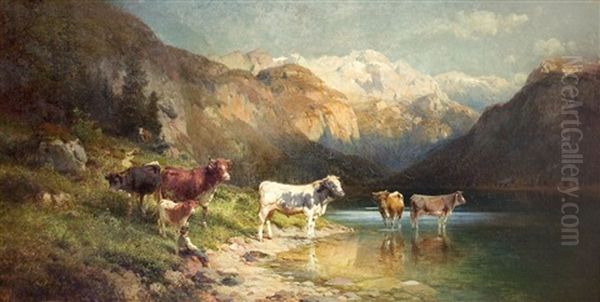 Berglandschaft Mit Viehherde - view 1