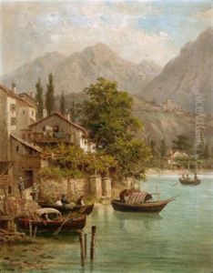 Partie Bei Torbole Am Gardasee by Julius Rose