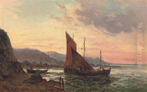 Fishing Boats Setting Sail At Dawn