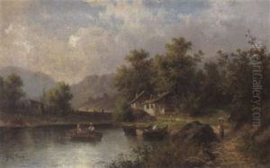 Fischerhauser Auf Frauenworth, Oberbayern Fischerhauser Auf Frauenworth, Oberbayern