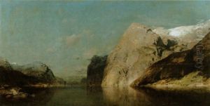 Sommerliche Ansicht Eines Norwegischen Fjordes by Julius Rose