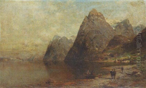 Mountainous Lake Landscape - view 1
