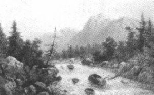 Alpine Scene by Julius Rose