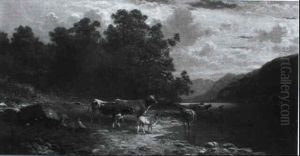 Alpenlandschaft by Julius Rose