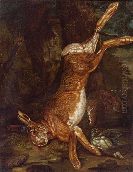 Stilleben Mit Hase Und Wildvogeln - view 1