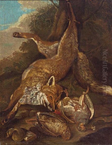 Stilleben Mit Fuchs, Schnepfe Und Vogel - view 1