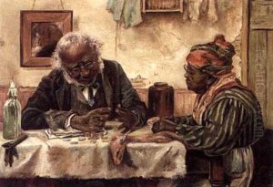 Elderly Black Couple At A Table by Harry Herman Roseland