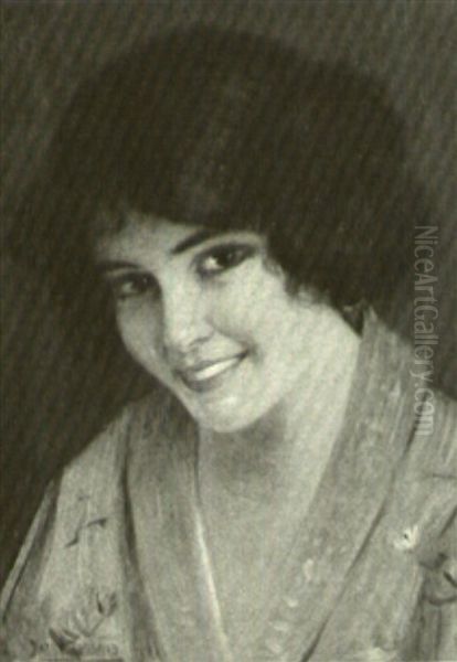 Portrait Of A Young Woman In A Kimono - view 1