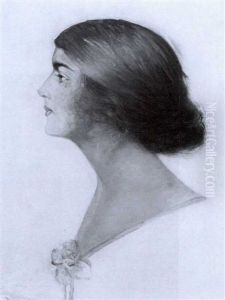 Portrait Of A Woman With A Blue Ribbon (the Artist's Wife?) Portrait Of A Woman With A Blue Ribbon (the Artist's Wife?)