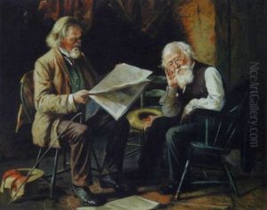 Reading The Morning Newspaper by Harry Herman Roseland
