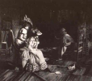 Women By The Fire by Harry Herman Roseland