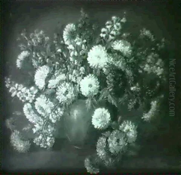 Flowers In A Pottery Vase - view 1