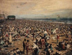 Beach Scene, Coney Island by Harry Herman Roseland
