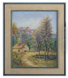 Autumn Dawn Over The Mountain Valley