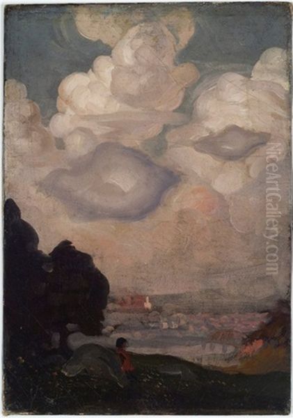 The Artist's Wife Overlooking New Hope - view 1