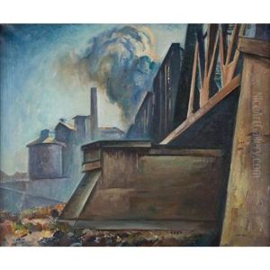Railroad Bridge, Columbus, Ohio No. 119 by Charles Rosen
