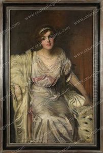 Portrait D"une Elegante Au Manteau D"hermine Portrait D"une Elegante Au Manteau D"hermine