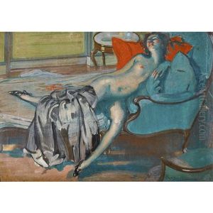 Liegender Weiblicher Akt Auf Dem Sofa Liegender Weiblicher Akt Auf Dem Sofa