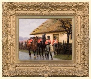Hussards In Front Of A Hut